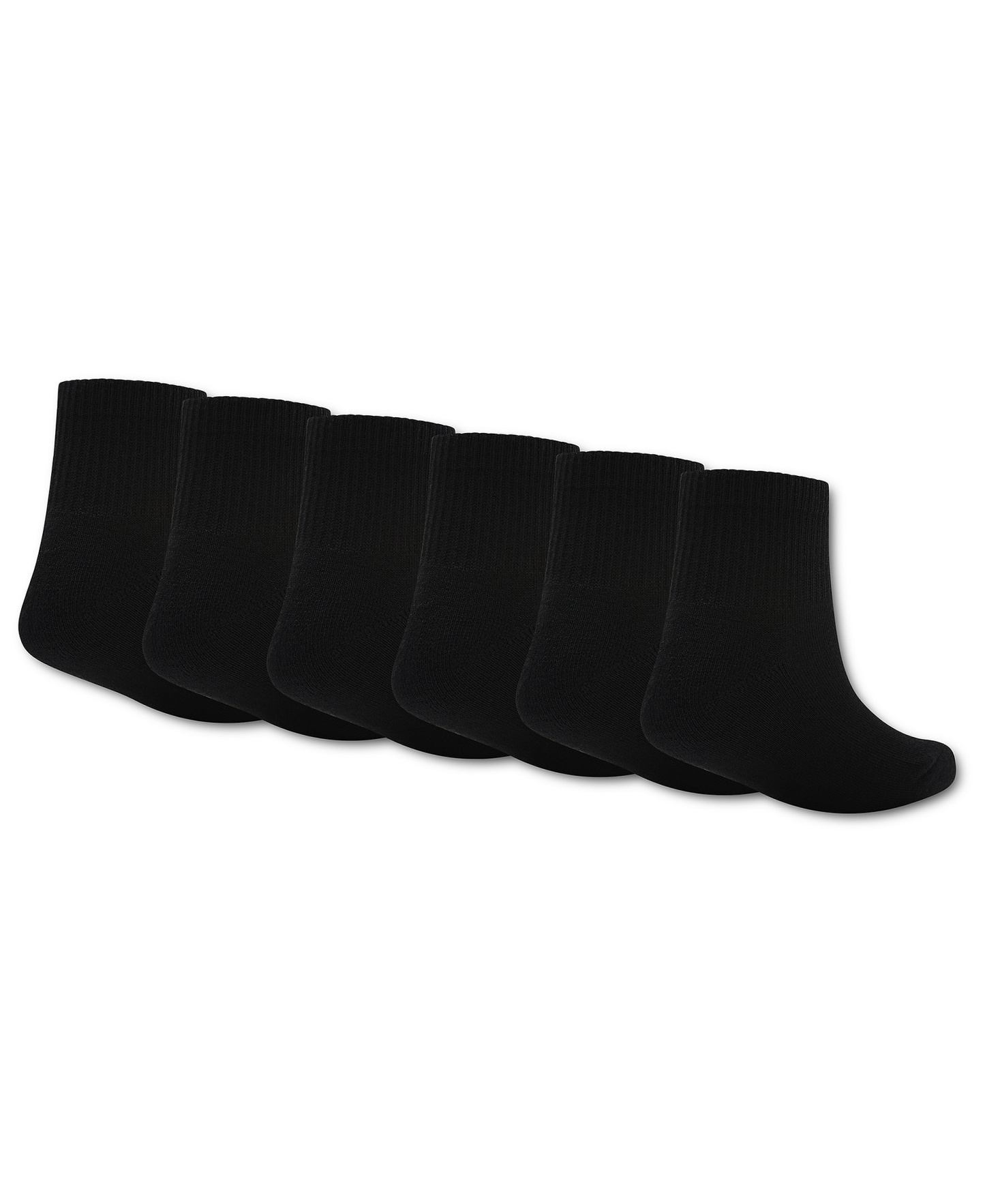 Jordan Boys' 7-11 Ankle Socks, 6-Pack - BLACK