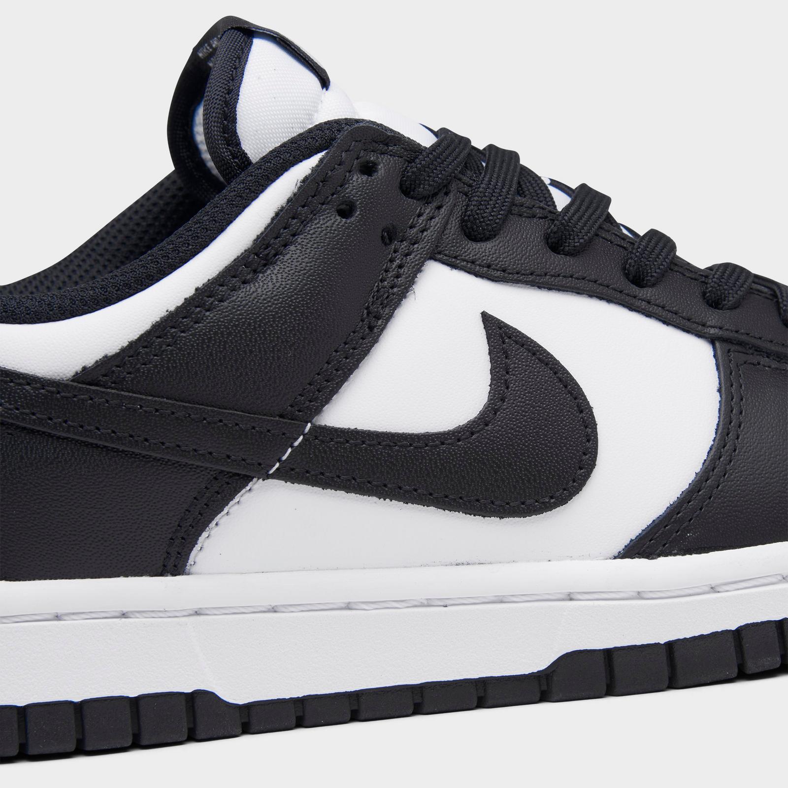 Women's Nike Dunk Low Retro Casual Shoes - White/Black/White