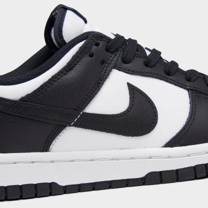 Women's Nike Dunk Low Retro Casual Shoes - White/Black/White