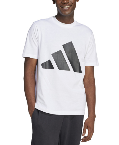 adidas Men's 3-Bar Logo Graphic Cotton T-Shirt - White/Black