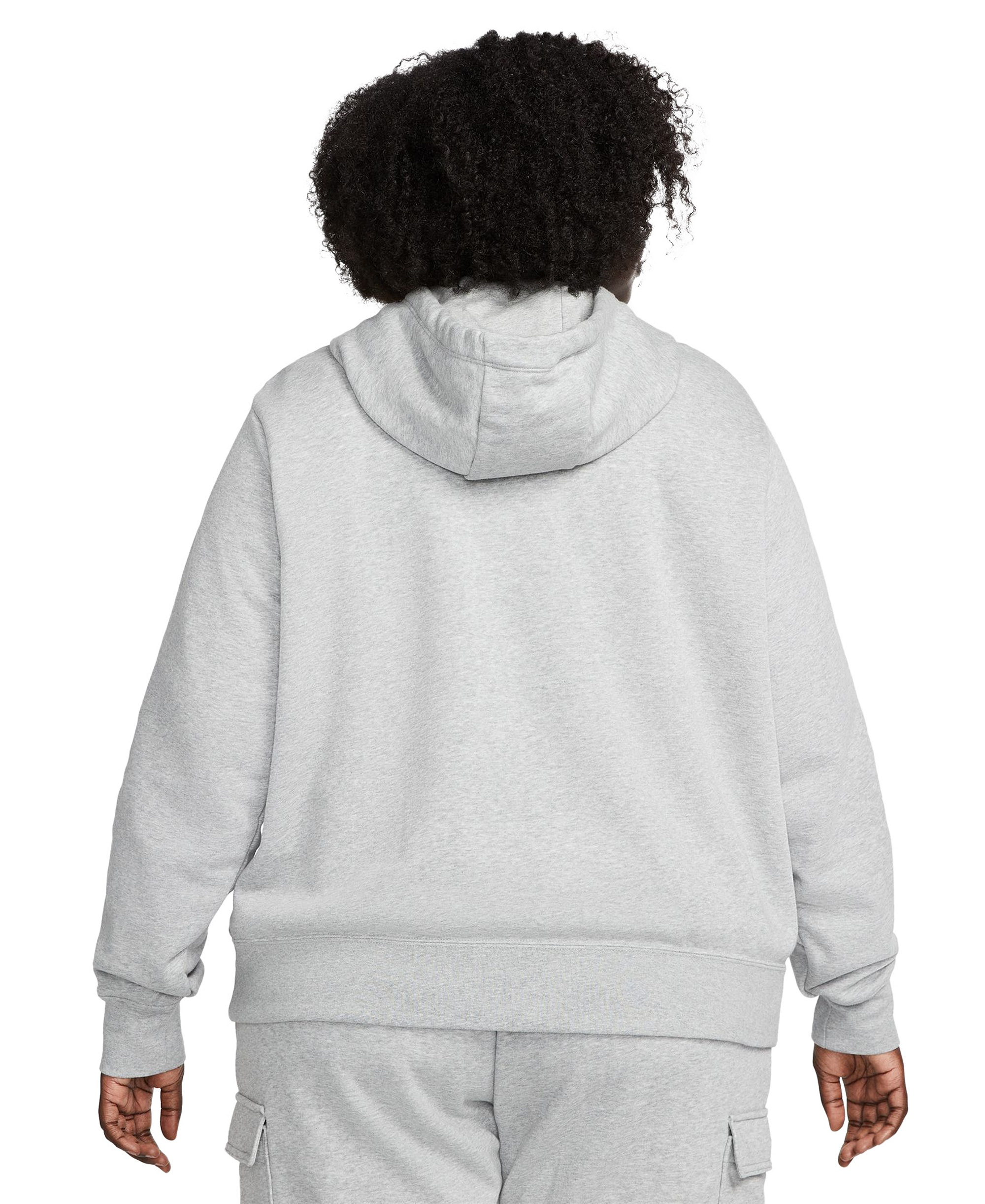 Nike Women's Sportswear Club Fleece Pullover Hoodie - Dark Grey Heather/white