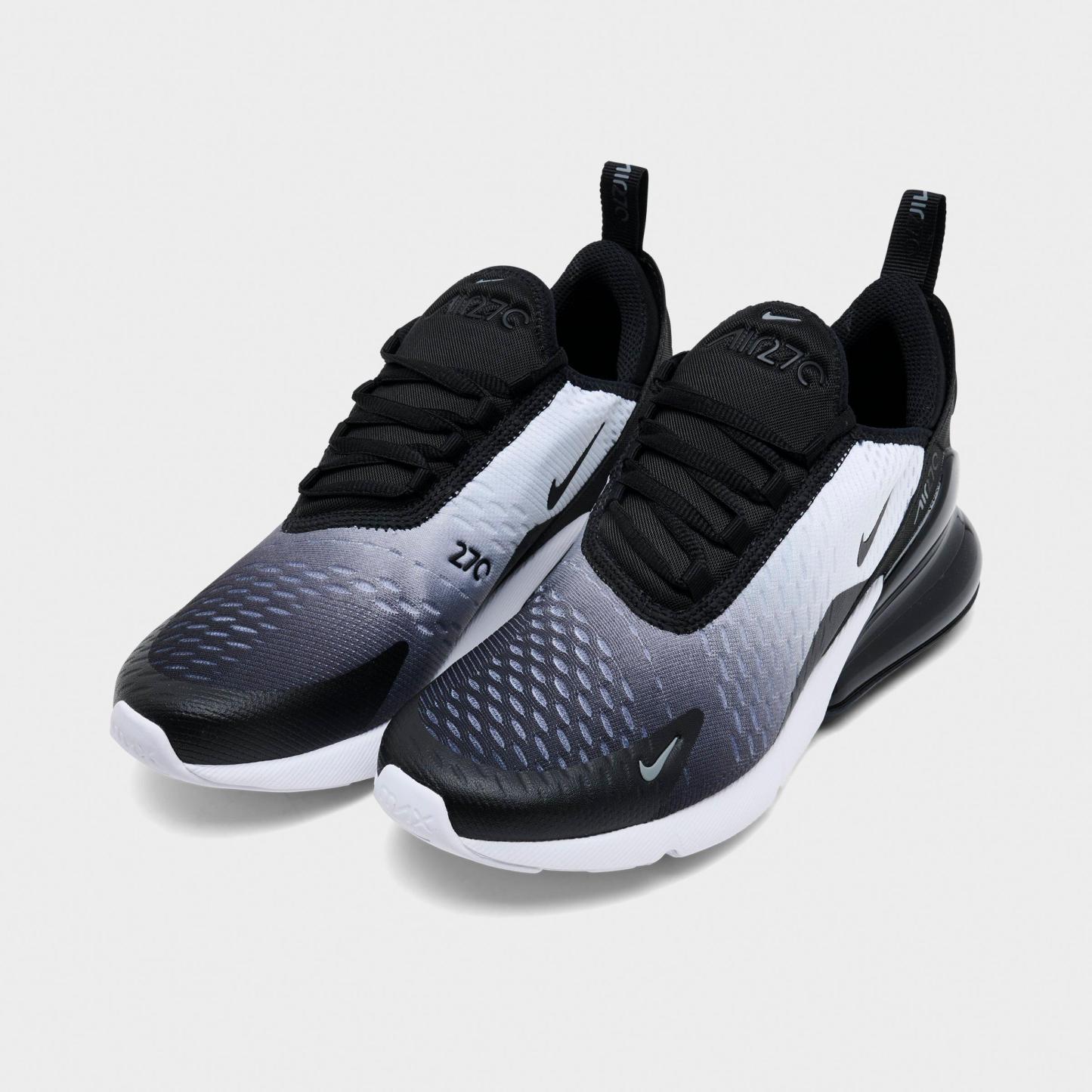 Big Kids' Nithtke Air Max 270 Casual Shoes - Black/White/Cool Grey/Black - Both shoes facing left