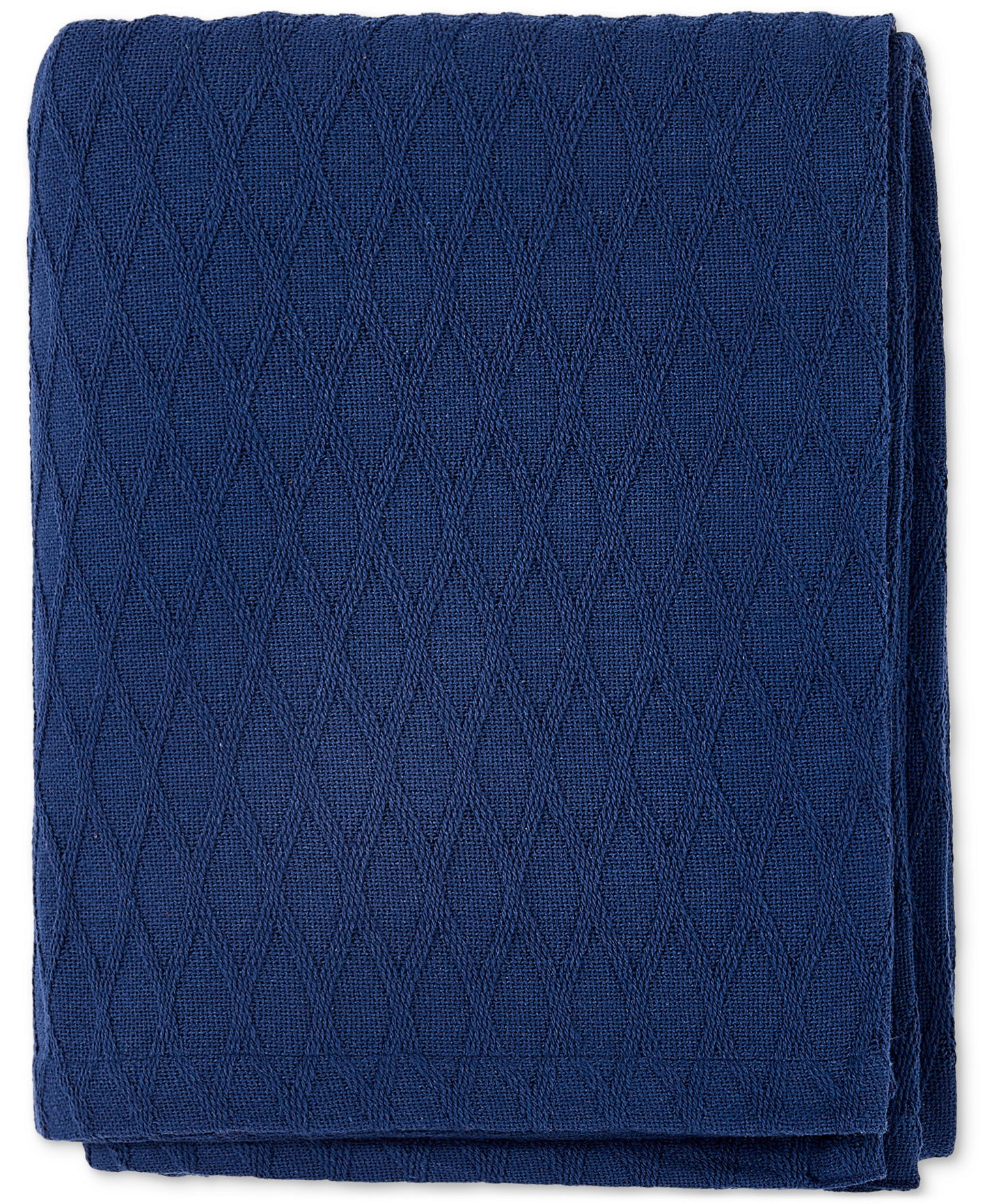 Lauren Ralph Lauren Classic Cotton Blanket, Twin - Navy Peony