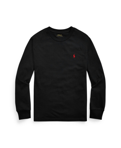 Polo Ralph Lauren Boys' 8-20 Cotton Jersey Long-Sleeve T-shirt - RL Black