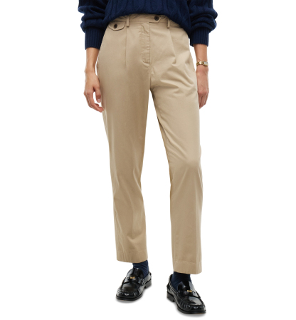 Tommy Hilfiger Women's American Icons Chino High-Rise Straight Pants, Macy's Exclusive - Beige