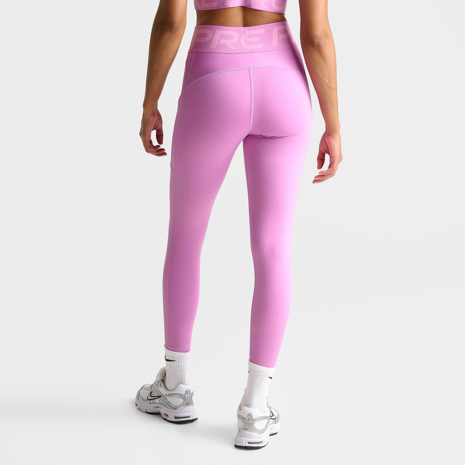 Women's Nike Pro Sculpt High-Waisted 7/8 Leggings - Light Magenta/White