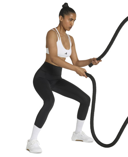 adidas Women's Optime Workout Strappy Light Support Training Bra - White