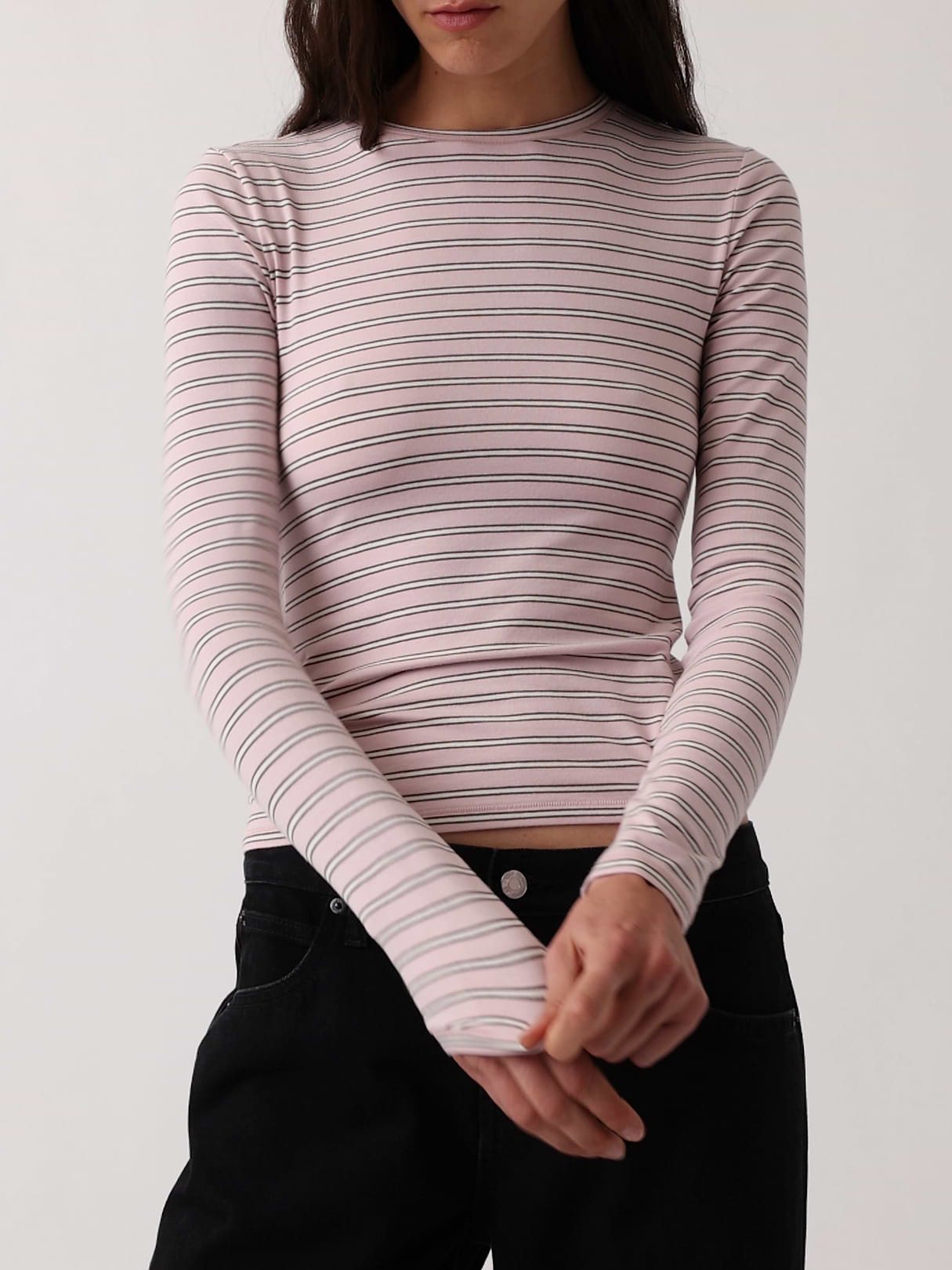 CloseKnit Jersey T-Shirt - Pink stripe