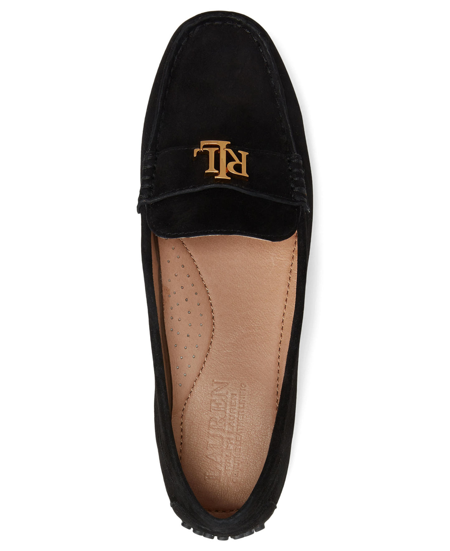 Lauren Ralph Lauren Women's Barnsbury Round Toe Loafers - Black Suede