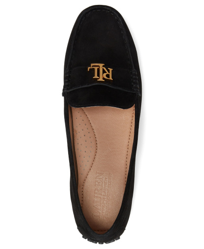 Lauren Ralph Lauren Women's Barnsbury Round Toe Loafers - Black Suede