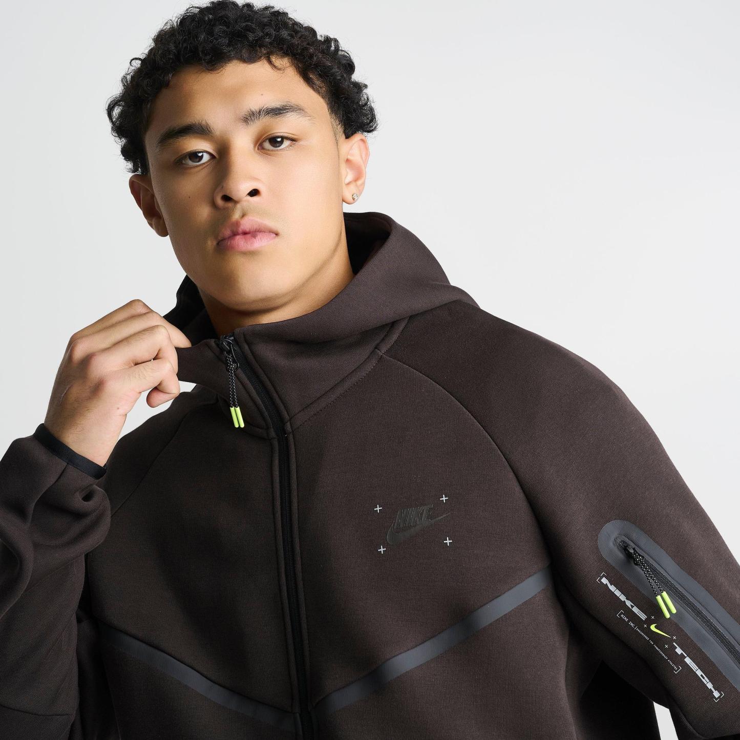 Men's Nithtke Tech Fleece Windrunner Graphic Full-Zip Hoodie - Velvet Brown/Black