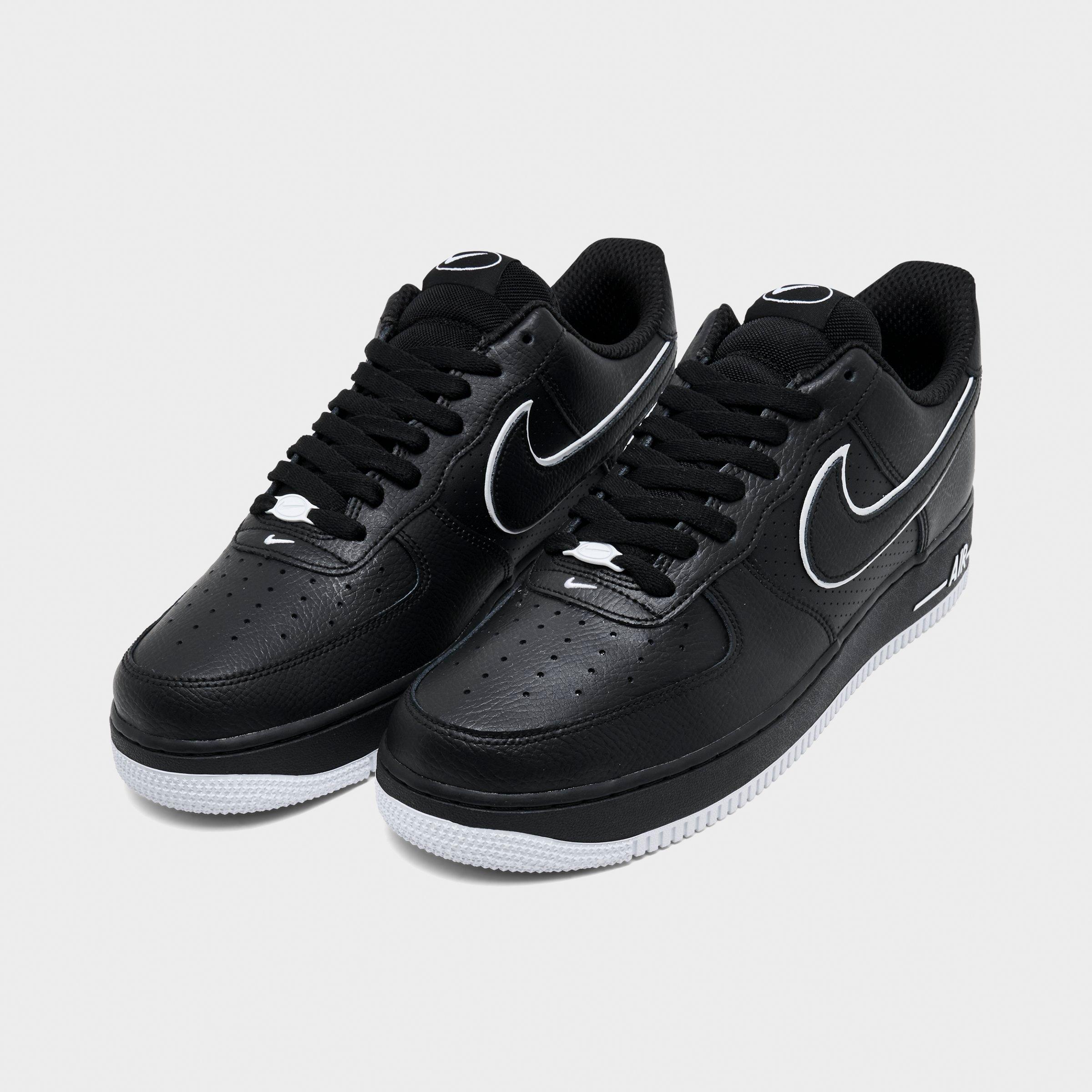 Men's Nithtke Air Force 1 '07 LV8 Casual Shoes - Part 4 - Black/White - Both shoes facing left