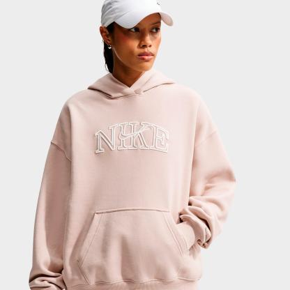 Women's Nithtke Studio Fleece Medium Weight "Graphic Pack" Logo Oversized Pullover Hoodie - Cream II/Sail