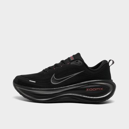 Men's Nithtke Vomero Plus Running Shoes - Part 1 - Black/Black/Bright Crimson/Wolf Grey - Left shoe facing left. Outside of the shoe.