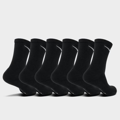 Nithtke Everyday Elevated Crew Socks (6-Pack) - Black/White