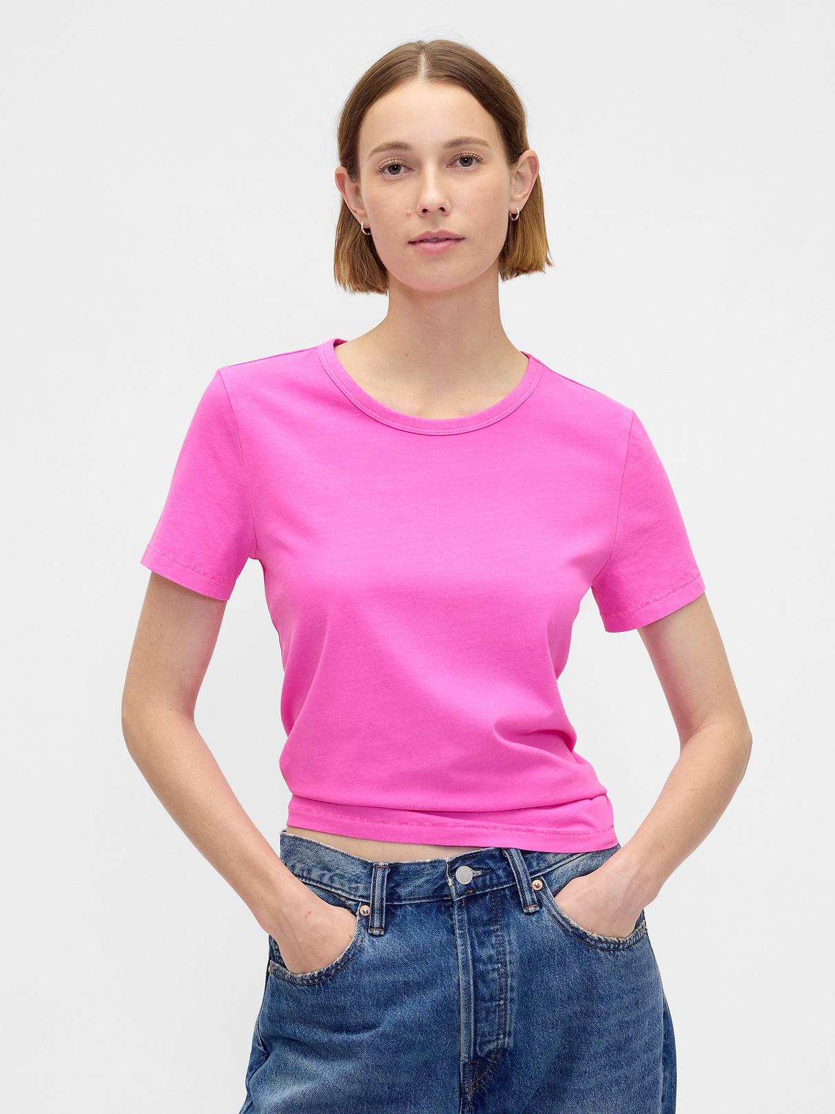 Organic Cotton VintageSoft T-Shirt - Sugar plum neon pink