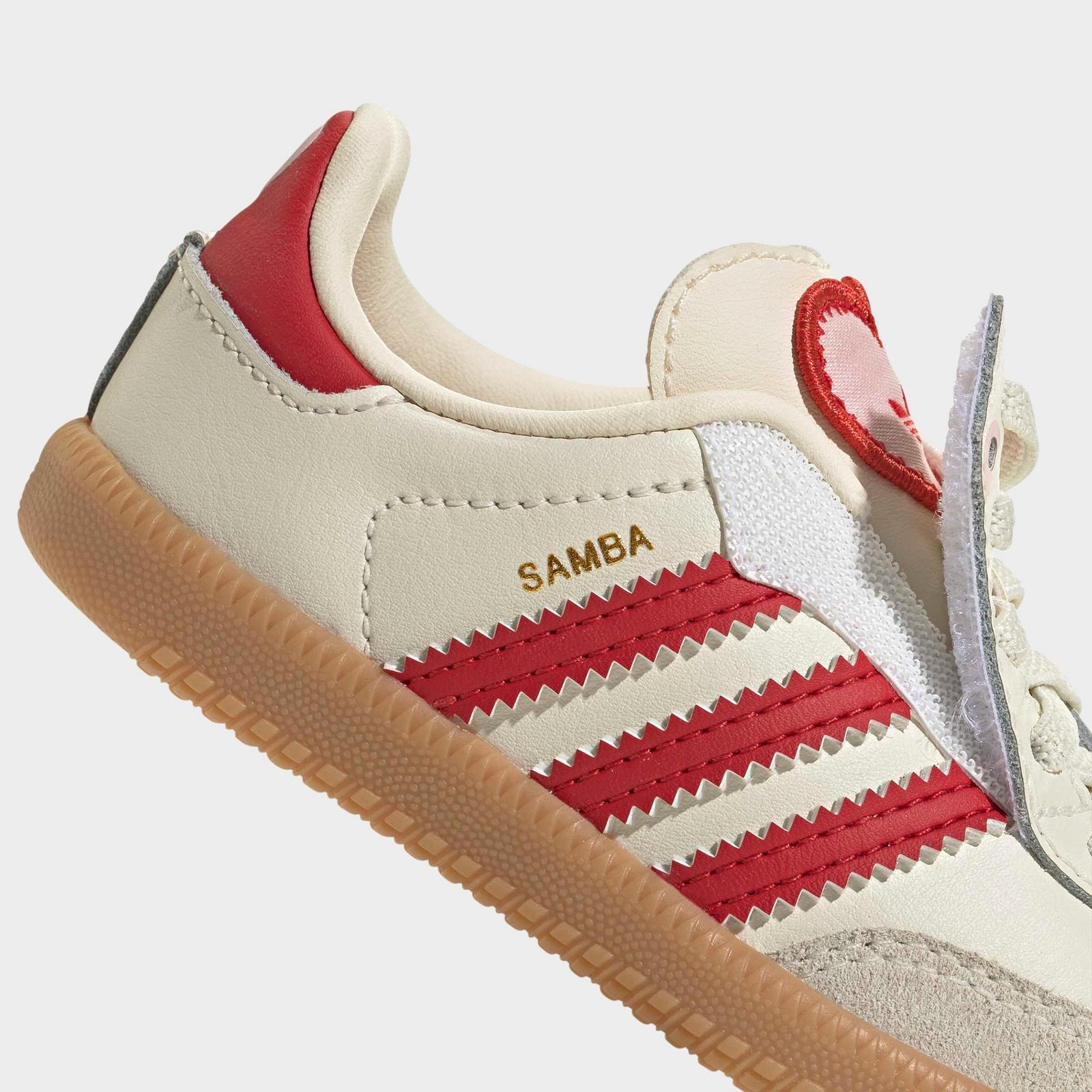Kids' Toddler adidas Originals Samba OG Comfort Closure SE Casual Shoes - Cream White/Better Scarlet/Gum - view 3