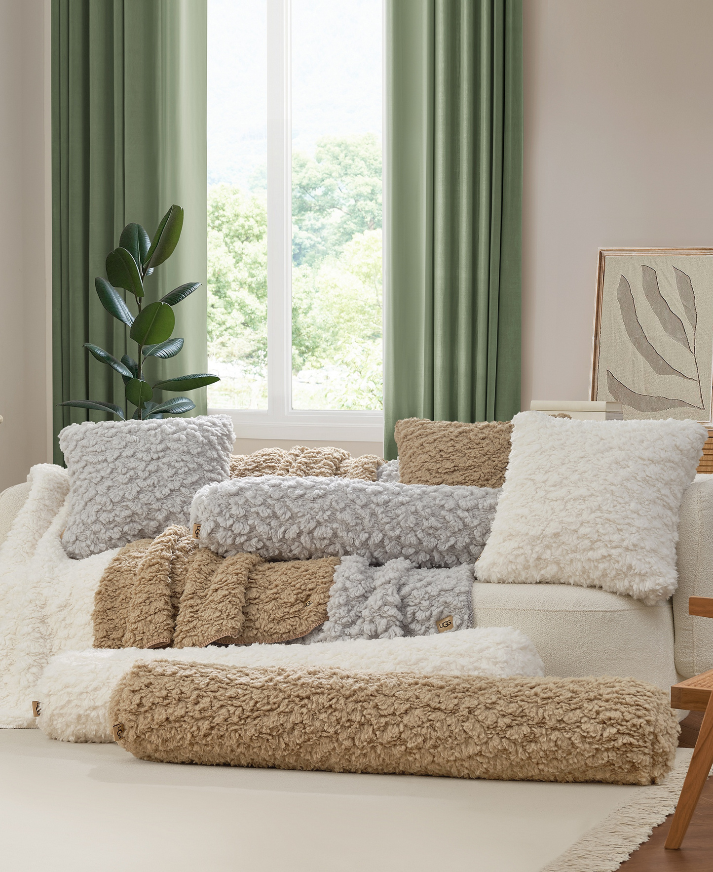 UGG® Shira Textured Throw, 50" x 70" - Snow