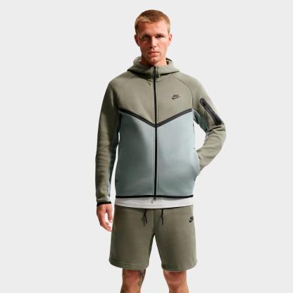 Men's Nithtke Tech Fleece Windrunner Full-Zip Hoodie - Part 2 - Silver Sage/Light Pumice/Black