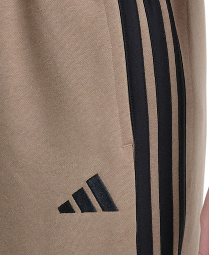 adidas Boys' 8-20 Essential 3-Stripe Fleece Cuffed Jogger Pants - Khaki Six