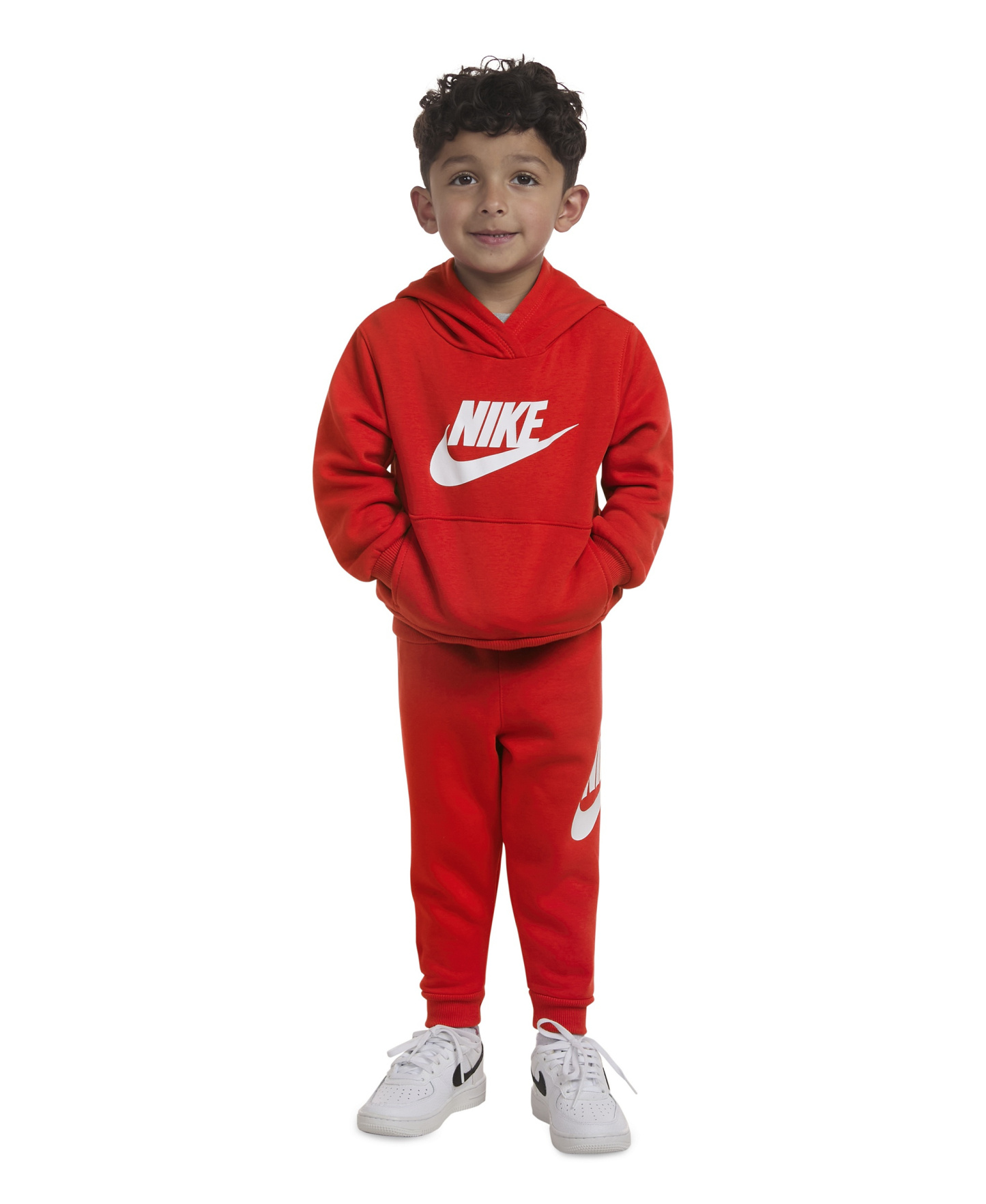 Nike Toddler Boys' and Girls' 2T-4T Club Fleece Long-Sleeve Hoodie and Pants, 2-Piece Set - University Red