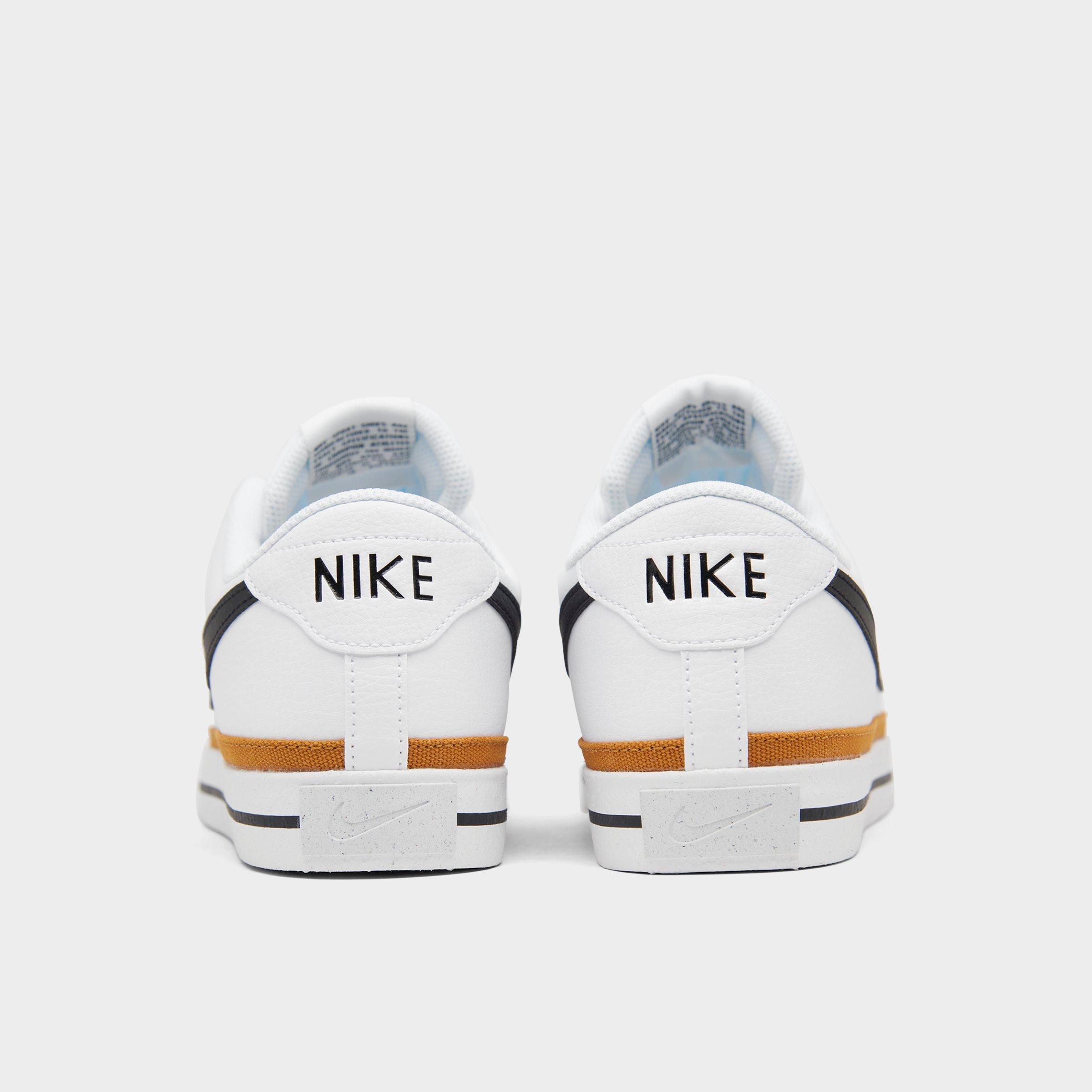 Men's Nithtke Court Legacy Next Nature Casual Shoes - White/Desert Ochre/Black - Back view