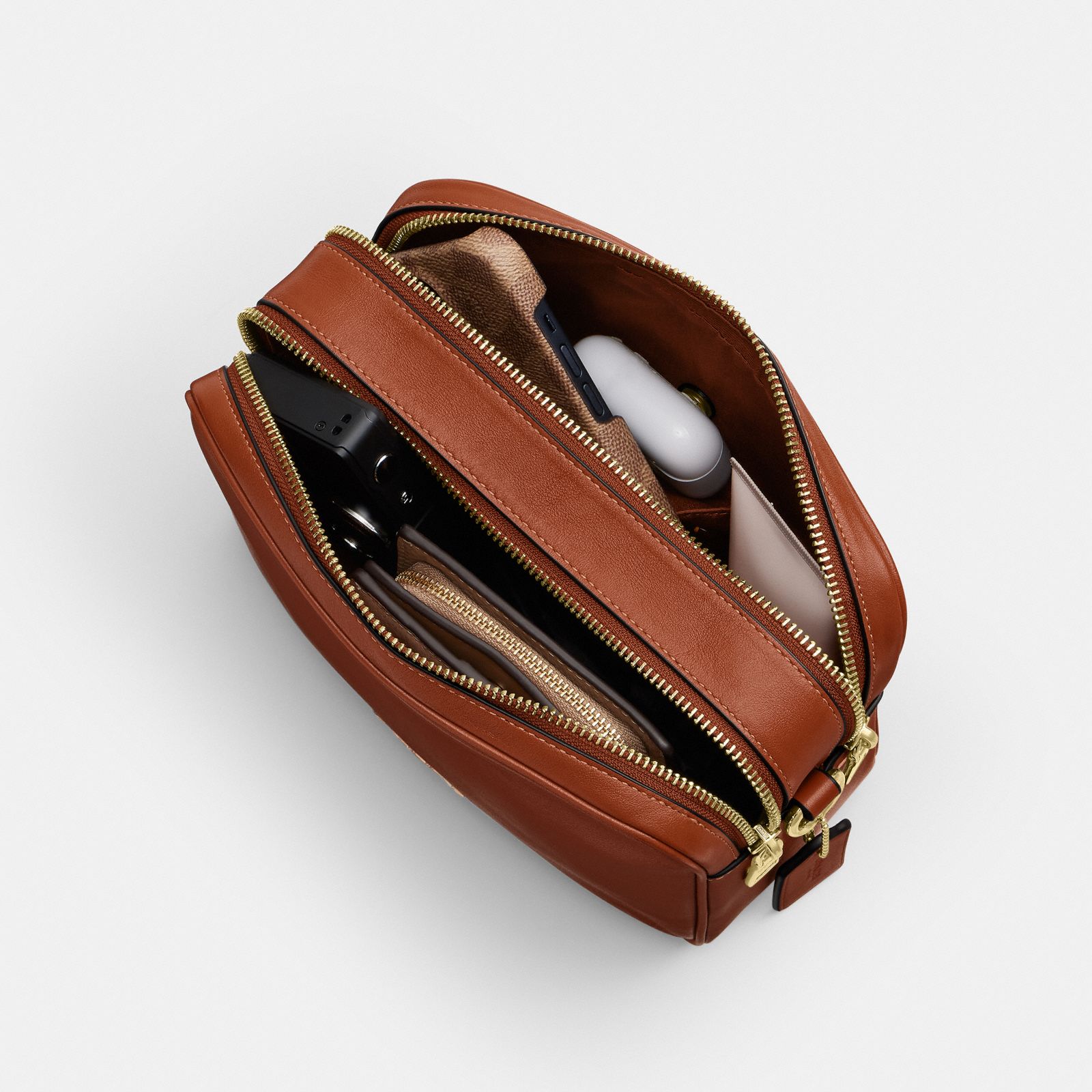 Carey Crossbody Bag - Gold/Cinnamon - view 5