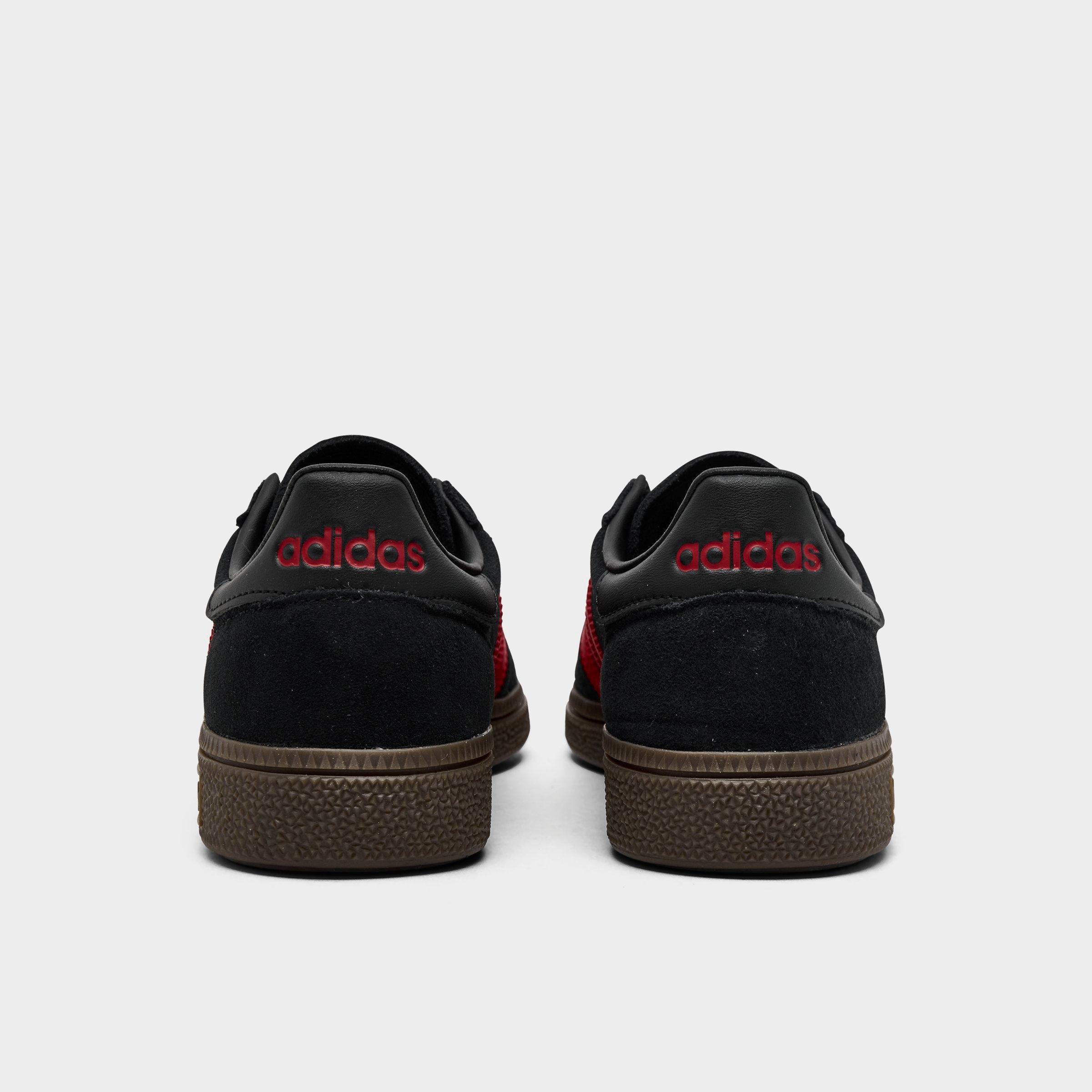 Big Kids' adidas Originals Handball Spezial Casual Shoes - Part 1 - Core Black/Pure Ruby - Back view