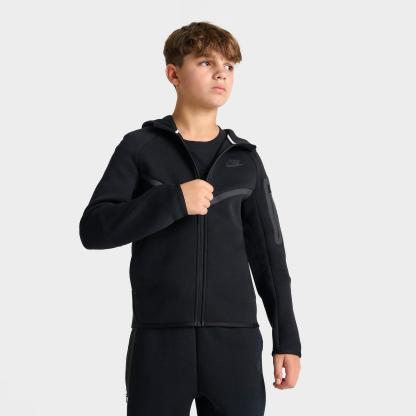 Boys' Big Kids' Nike Sportswear Tech Fleece Full-Zip Hoodie - Black