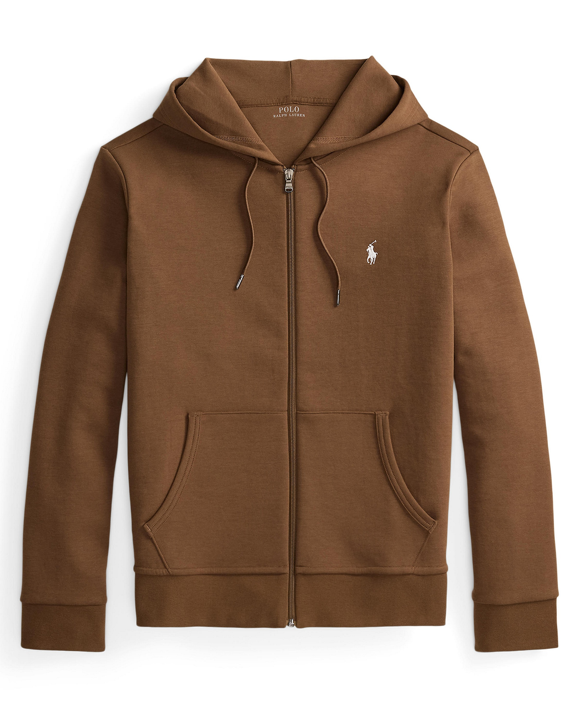 Polo Ralph Lauren Men's Double-Knit Full-Zip Hoodie - Luggage Brown/C1730
