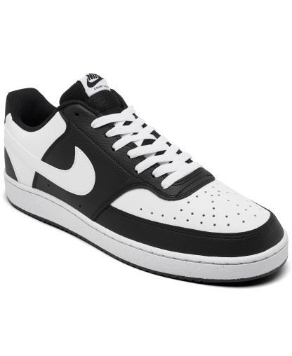 Nike Men's Court Vision Low Casual Sneakers from Finish Line - Black, White