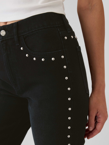 High Rise '90s Slim Straight Jeans - black