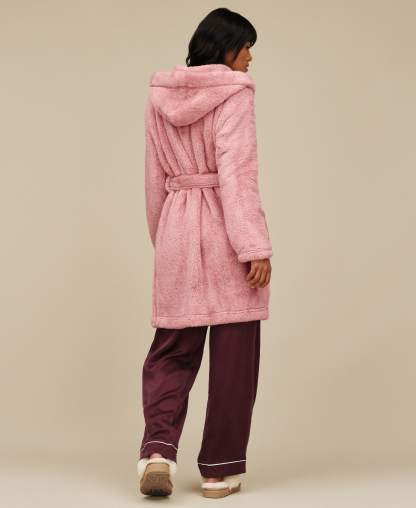 UGG® Women's Aarti Belted Fleece Robe - Dusty Rose