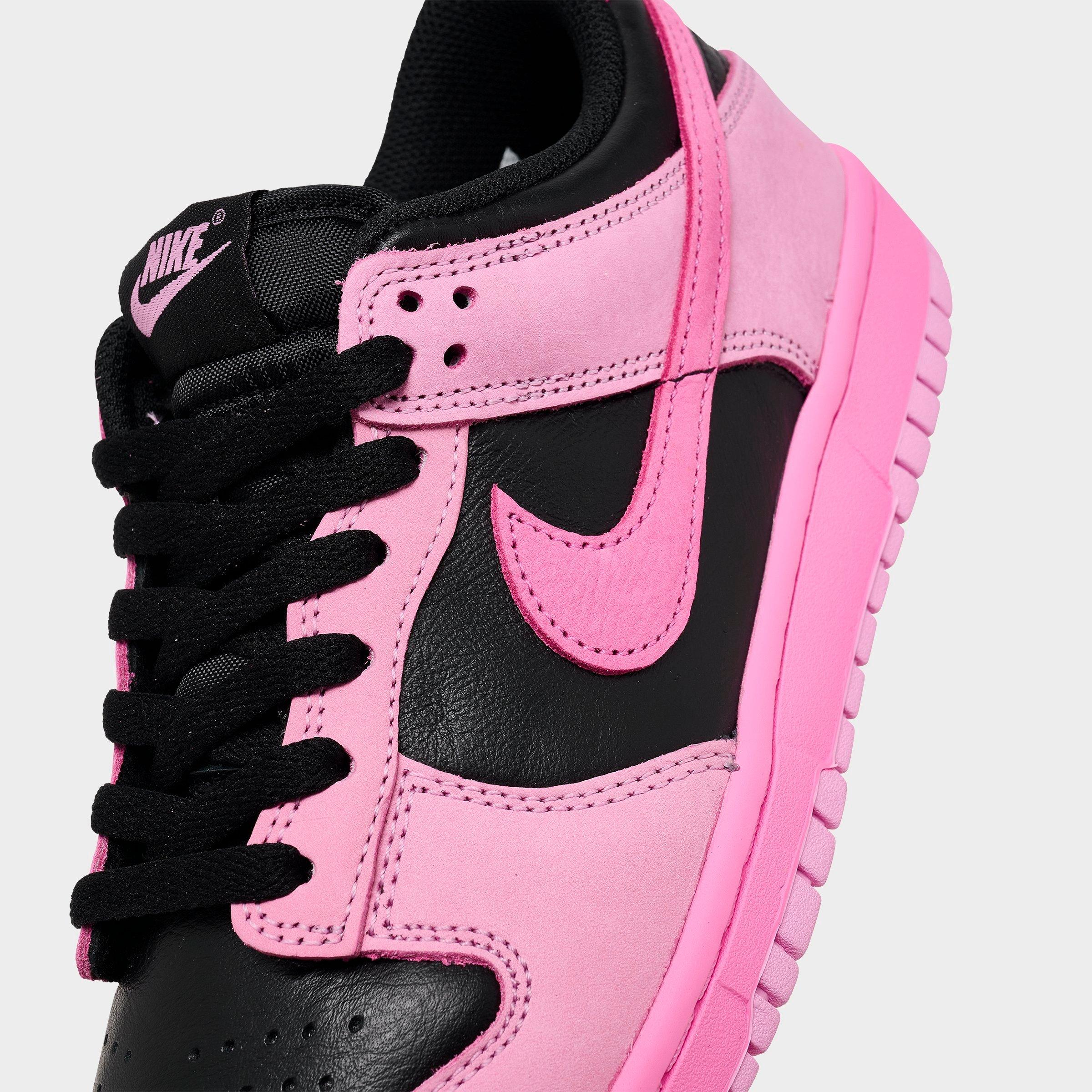 Big Kids' Nithtke Dunk Low Casual Shoes - Part 1 - Pink Rise/Playful Pink/Black - Detail shot