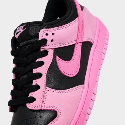 Big Kids' Nithtke Dunk Low Casual Shoes - Part 1 - Pink Rise/Playful Pink/Black - Detail shot