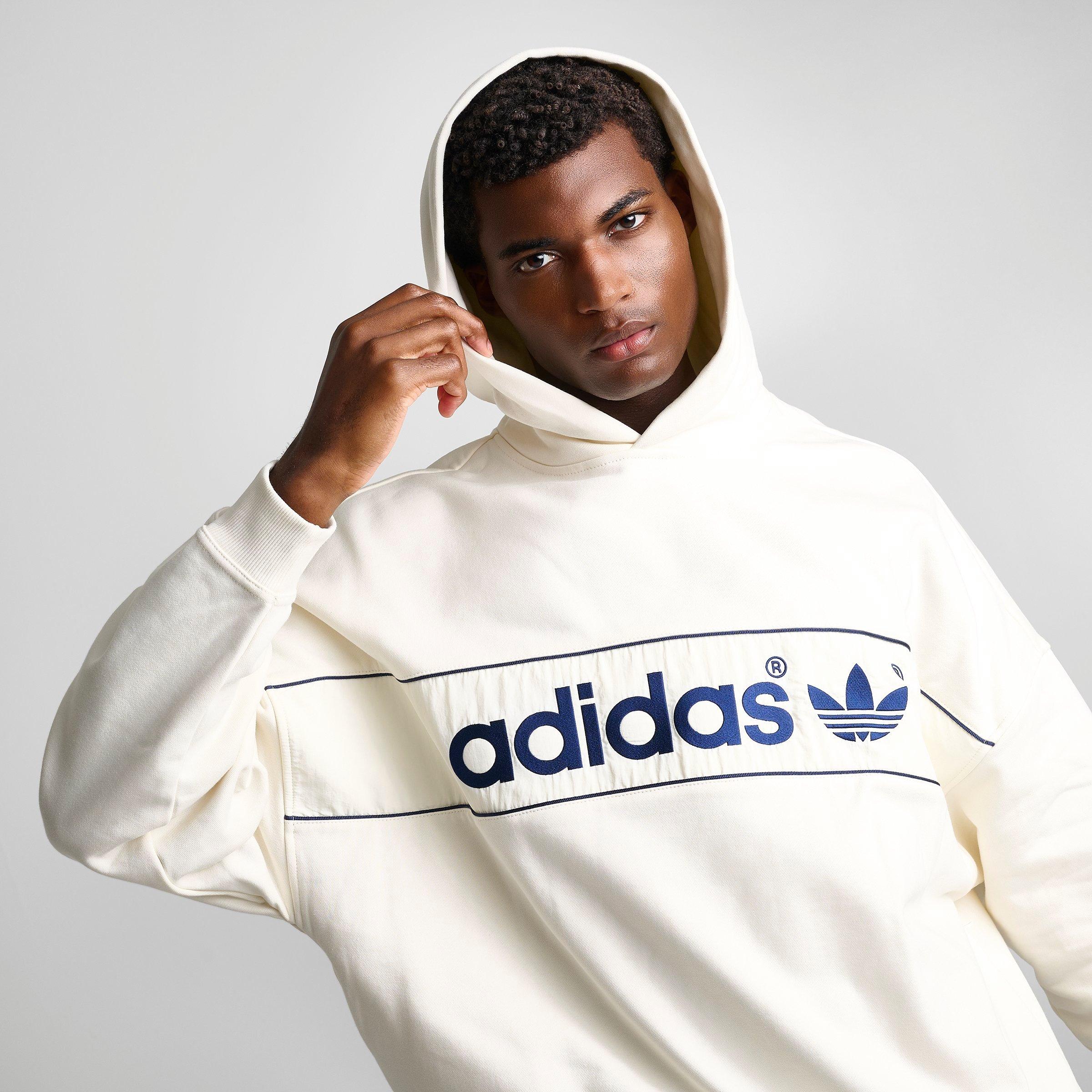 Men's adidas Originals adiSignature NY Fleece Pullover Hoodie - Off White
