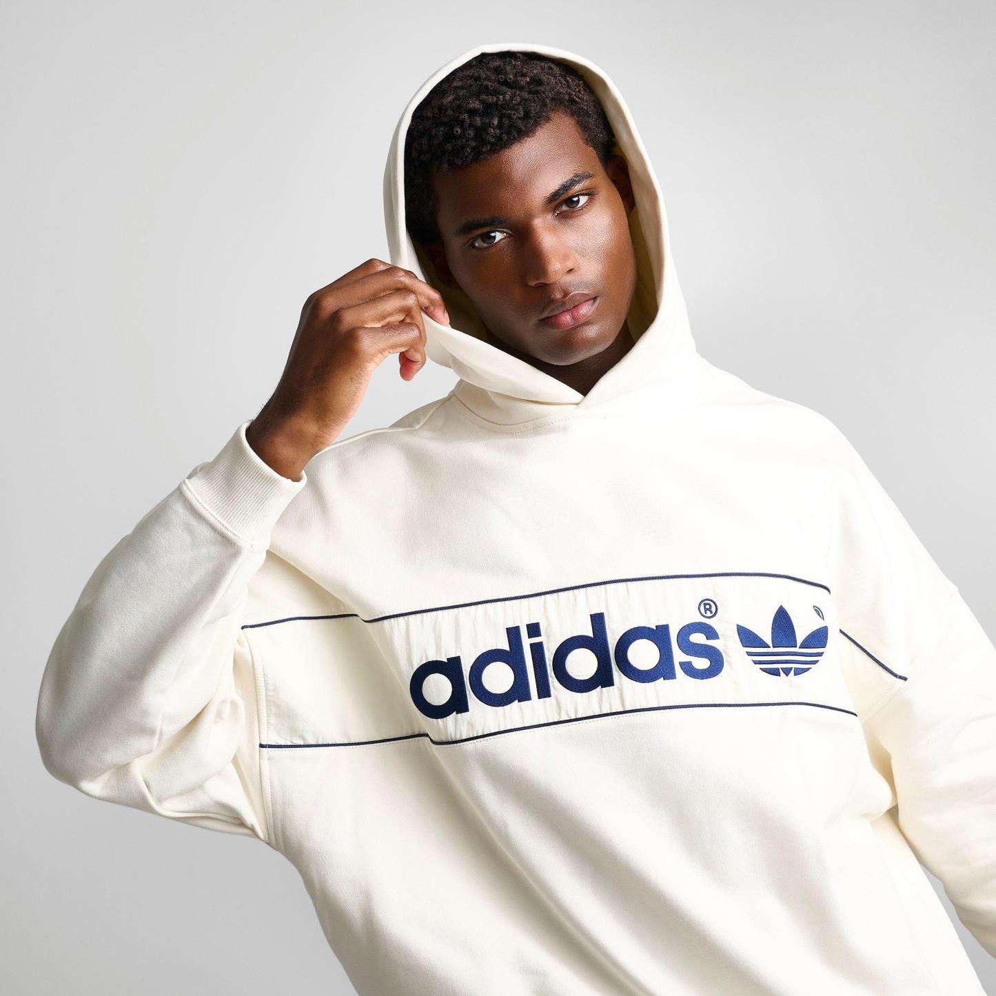 Men's adidas Originals adiSignature NY Fleece Pullover Hoodie - Off White