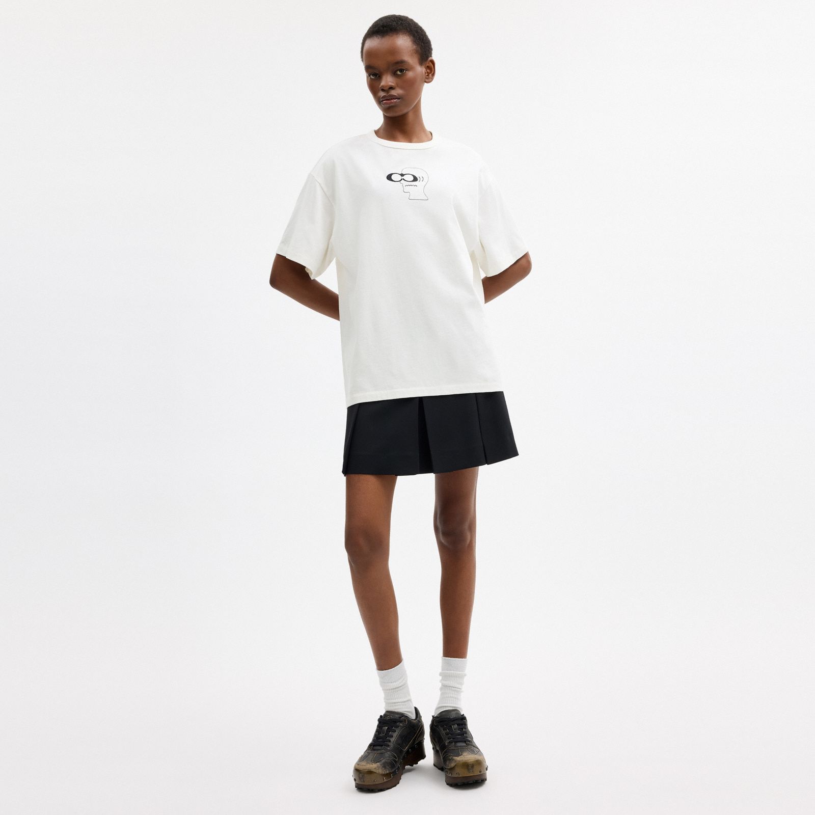 Coach | Brain Dead Head T-Shirt In Organic Cotton - White - view 5