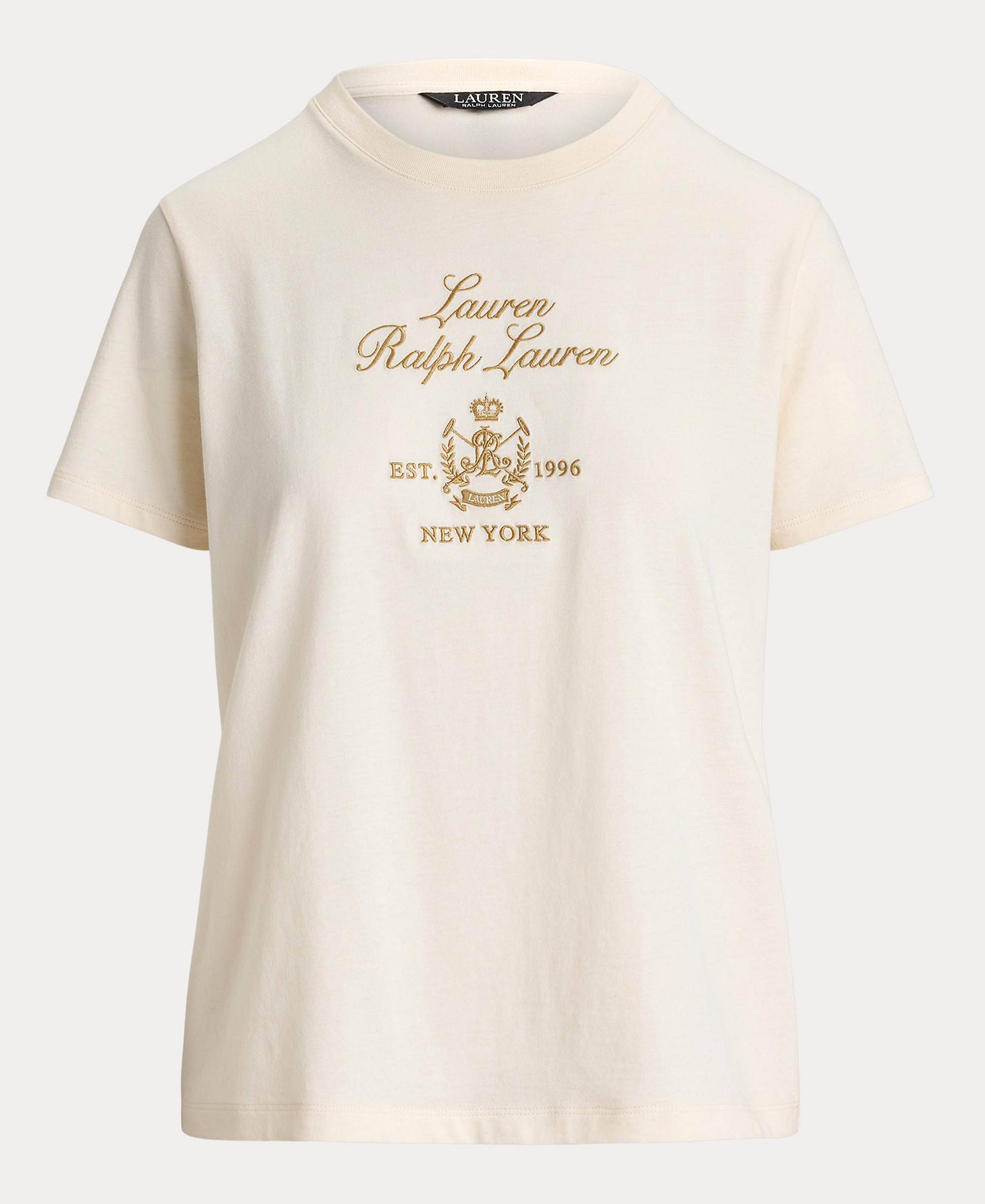 Lauren Ralph Lauren Women's Crewneck Short-Sleeve T-Shirt - Mascarpone Cream