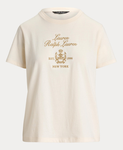 Lauren Ralph Lauren Women's Crewneck Short-Sleeve T-Shirt - Mascarpone Cream