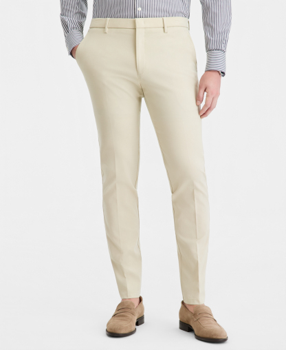 Tommy Hilfiger Men's Modern-Fit TH Flex Stretch Solid Performance Pants - CREAM
