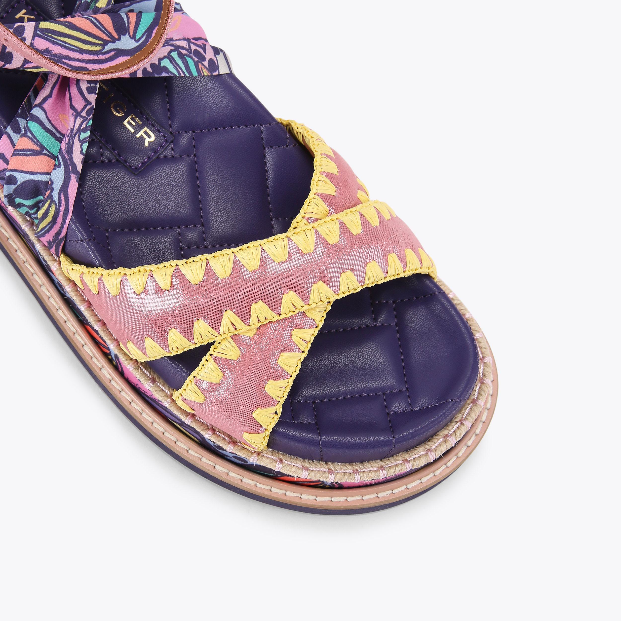 Kurt Geiger London Orson Cross Scarf Sandal - Pink - view 5