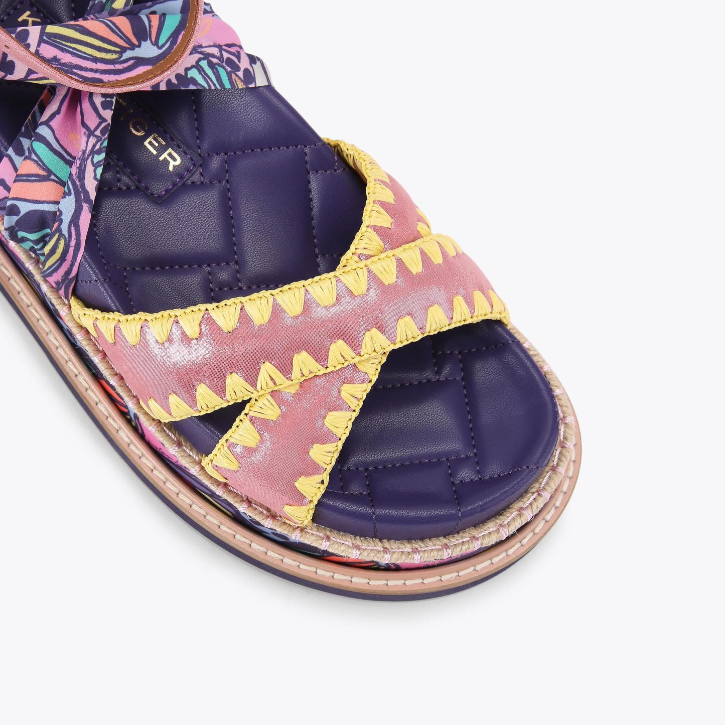 Kurt Geiger London Orson Cross Scarf Sandal - Pink - view 5