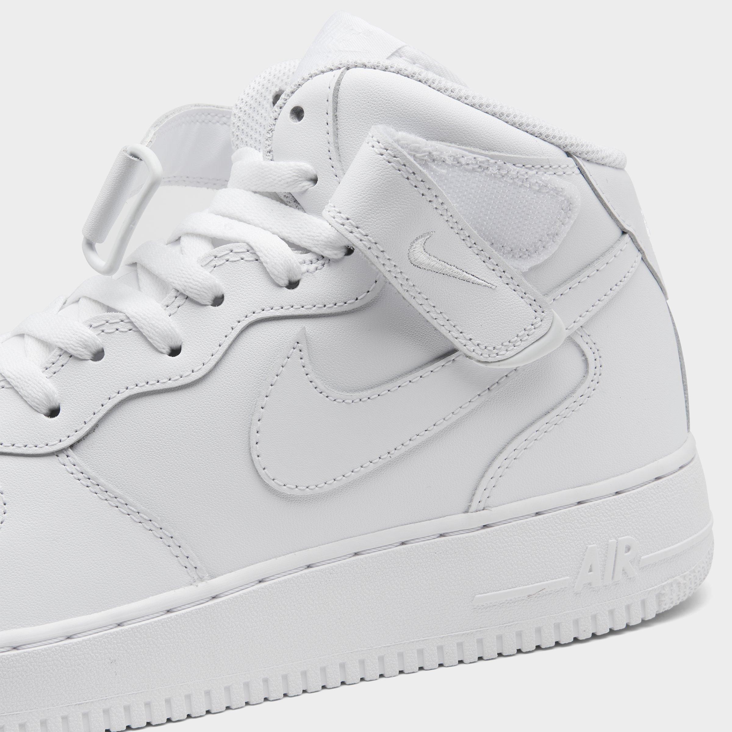 Men's Nithtke Air Force 1 Mid '07 Casual Shoes - White/White - Detail shot