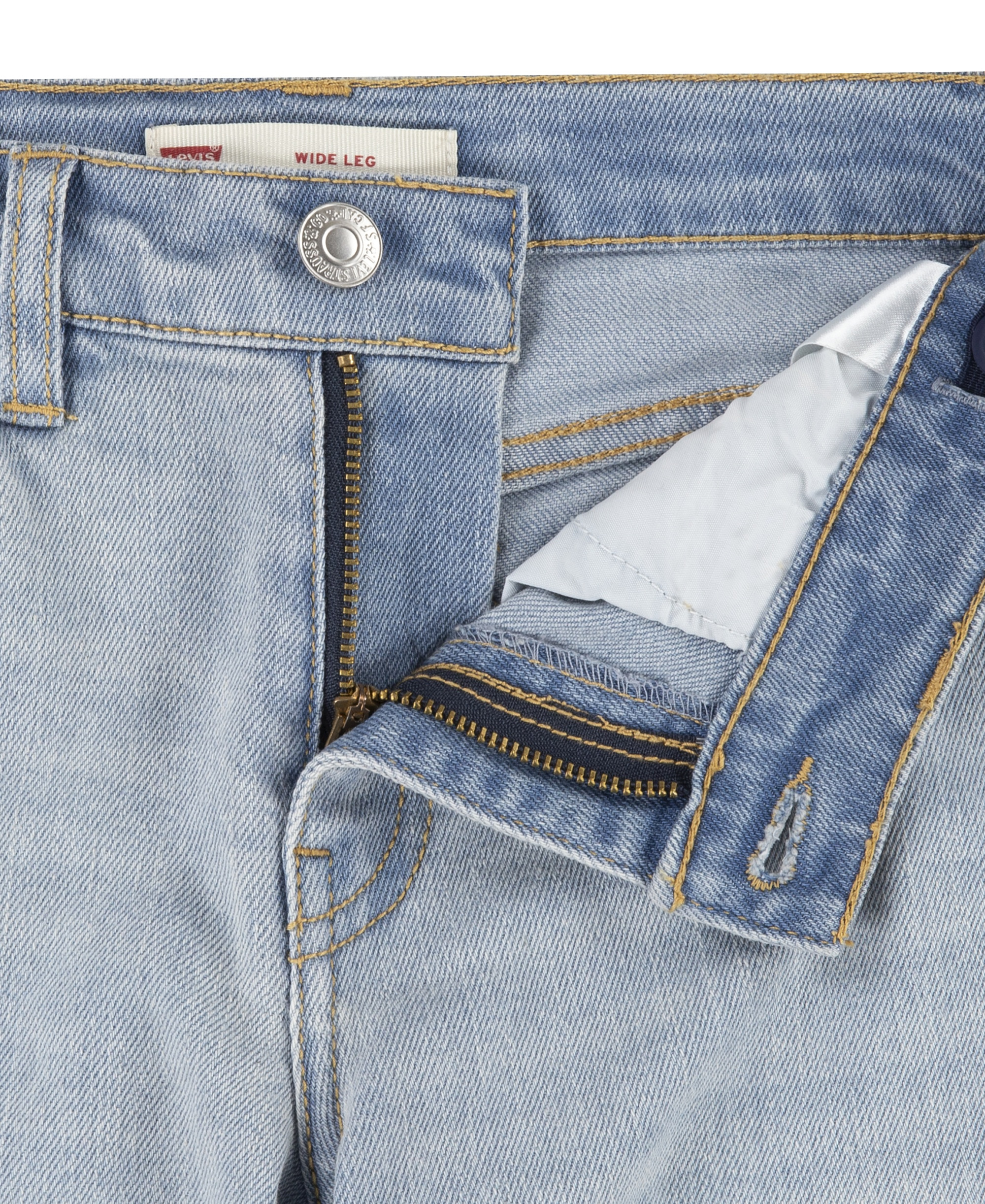Levi's Girls' 7-16 Vintage-Like Mid-Rise Wide Leg Jeans - Bauhaus Blues