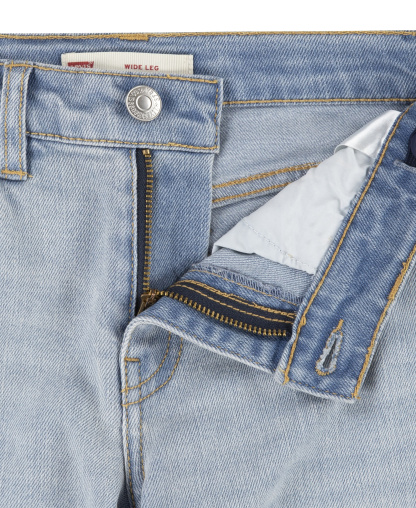 Levi's Girls' 7-16 Vintage-Like Mid-Rise Wide Leg Jeans - Bauhaus Blues