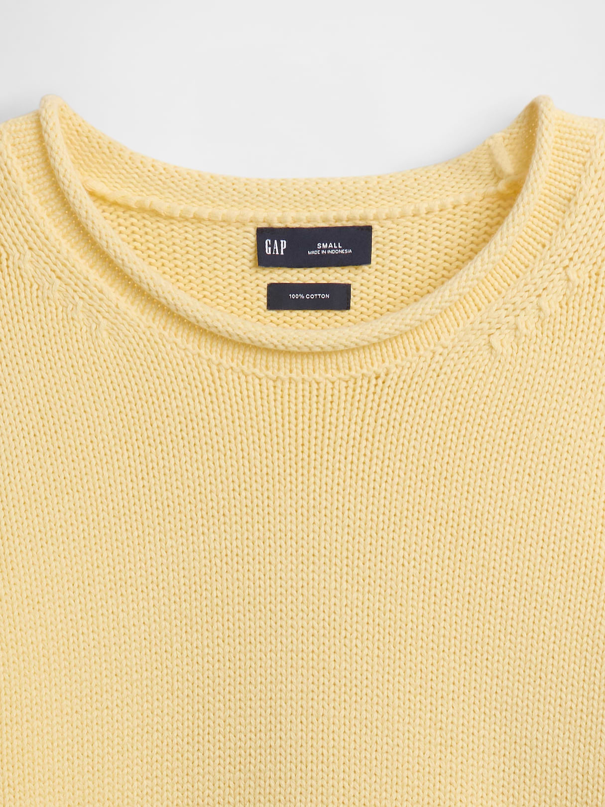 100% Cotton Rollneck Sweater - Maize yellow