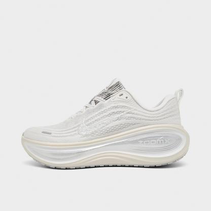 Women's Nithtke Vomero Plus Running Shoes - Part 2 - Phantom/Grey Fog/Light Smoke Grey/Summit White - Left shoe facing left. Outside of the shoe.
