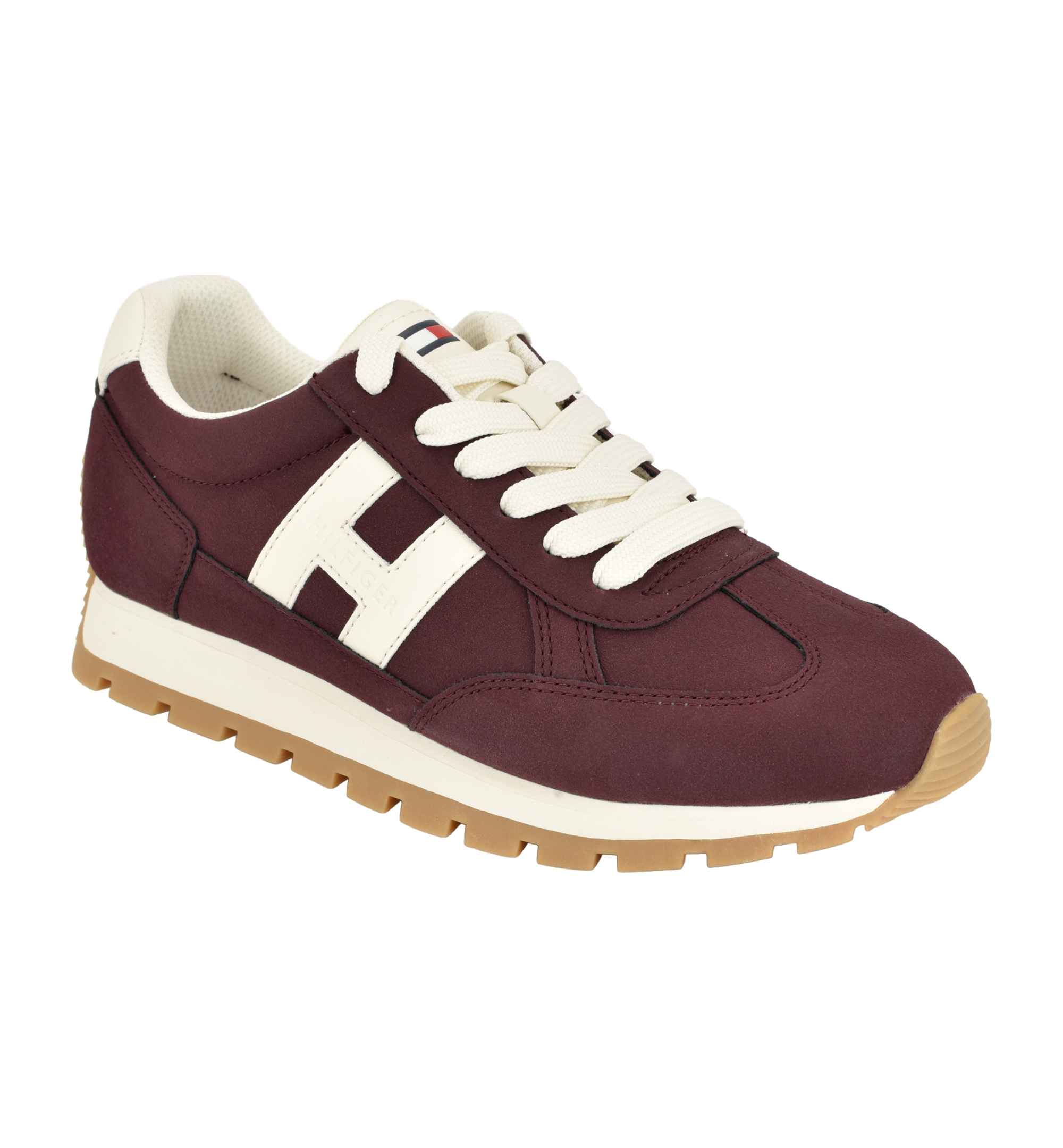 Tommy Hilfiger Women's Hatina Chunky Sole Lace-Up Sneakers - Dark Red