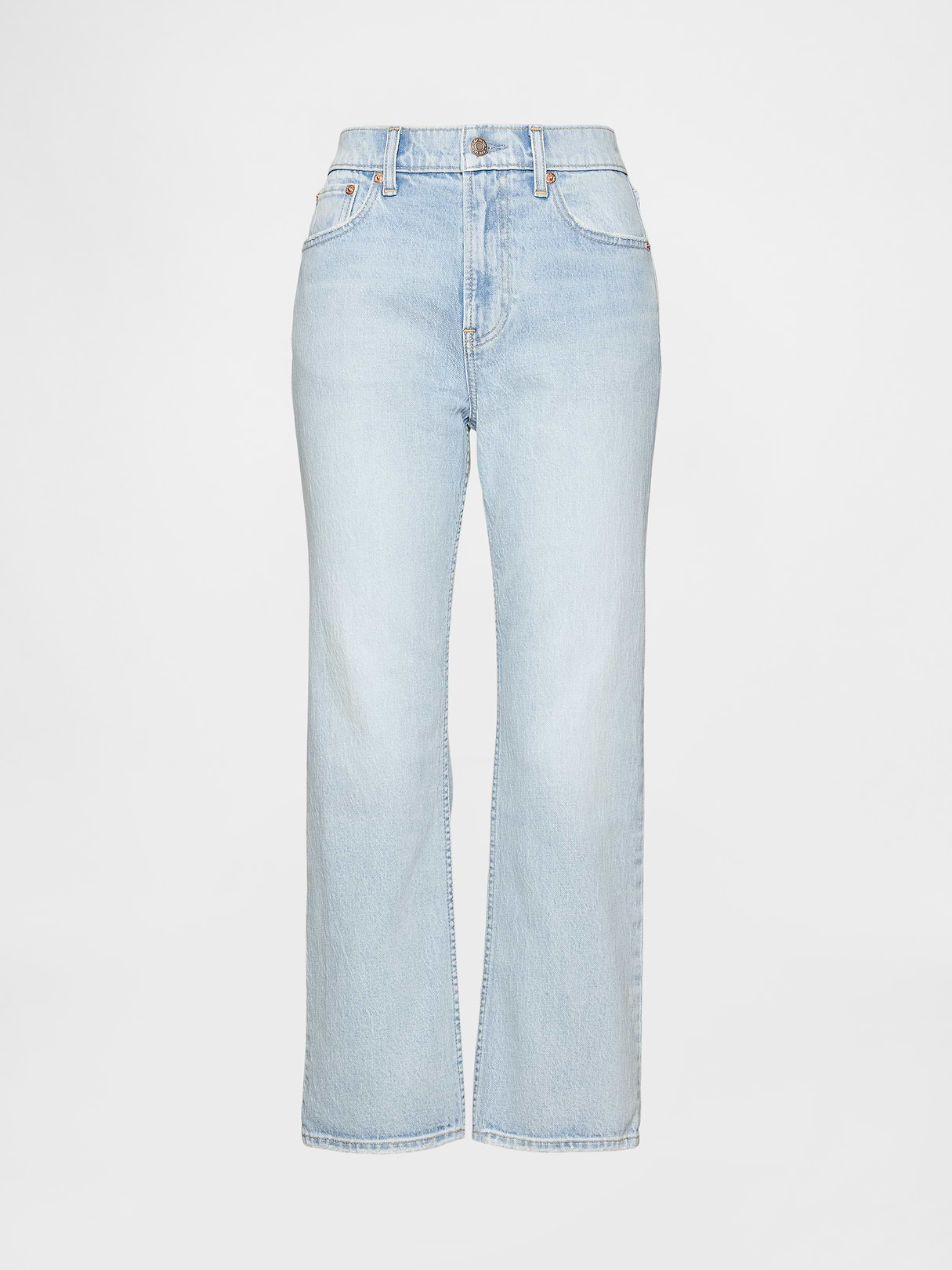 High Rise ’90s Slim Straight Crop Jeans - Light indigo